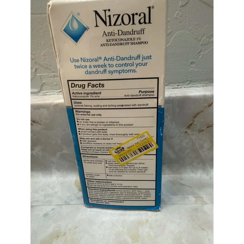 Nizoral Anti-Dandruff Shampoo Ketoconazole 1% Fresh Scent 7 fl oz Exp 08/2026